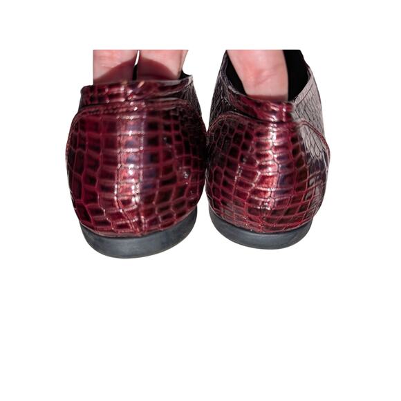 Comfort View Leisa Slip On Flat Dark Berry 11 WW Shoes - Picture 8 of 10